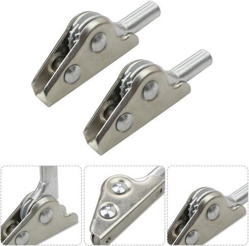 2pcs 5-Level Zerodeko Black Sofa Angle Adjuster Hinges for Folding Chairs with Adjustable Support Mechanism, Sturdy
