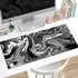 Gaming Mouse Pad XL XXL with World Map, 31.5 x 11.8in, Anti Slip and Waterproof Rubber Mouse Pad, Black Marble Design