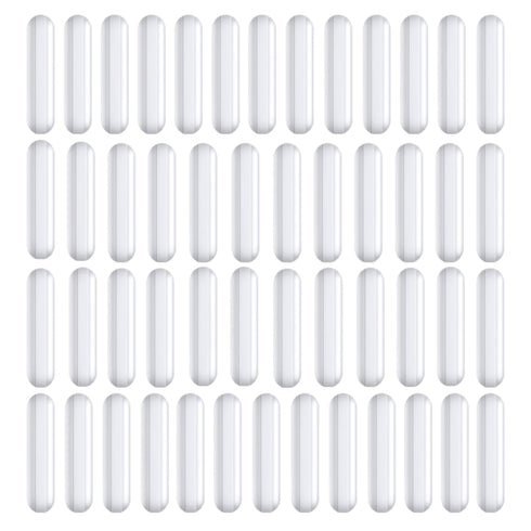 Magnetic Stirrer Mixer Stir Bar, 50Pcs 30mm PTFE Magnetic Stir Bar, White Color for Laboratory