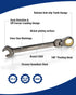 8-piece Set, 9-17 mm, 72-Teeth, WORKPRO Flex-Head Ratcheting Combination Wrench Metric Cr-V Constructed, Nickel Plating