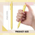 Teling 100 Pcs Ballpoint Pens, Retractable Comfortable Writing Pens in Medium Point 1.0 mm for Office Supplies (Yellow)