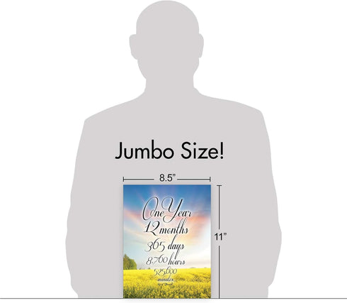 NobleWorks 1 Year Anniversary Recovery Jumbo Greeting Card, Encouragement Notecard for Milestone Sobriety Support