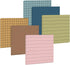 Whaline 300 Sheet Boho Lined Sticky Notes, Self Adhesive Notepads, 6 Pack for Home, School, and Office Supplies