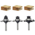3pcs Slot Cutter Router Bit Set 1/4 Shank - 4-Wings, 9/16" Depth,