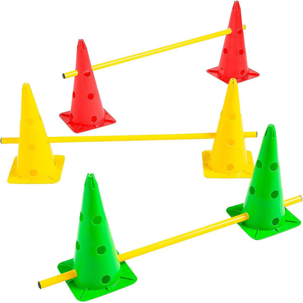 Fun Express Safety Cone Set - Bright Orange Traffic Cones Sports Games