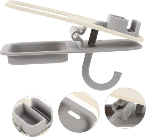 OUNONA Desktop Cup Holder Clip Portable Table Side Beverage Organizer for Office Keeps Drinks Secure with Hanging Hook