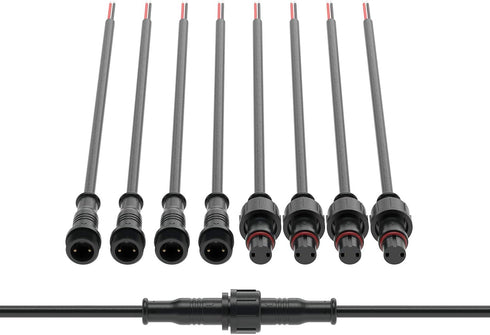 BTF-LIGHTING 2 Pin Electrical Connector - 22AWG IP65 Male Female Extension Cable for LED Strip Lights