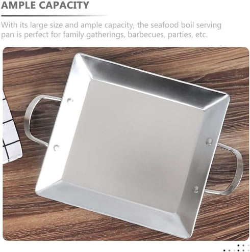 Angoily Seafood Pot for Cooking and Serving Seafood Boil Capacity Chafing Dish for Family Gatherings and Restaurants