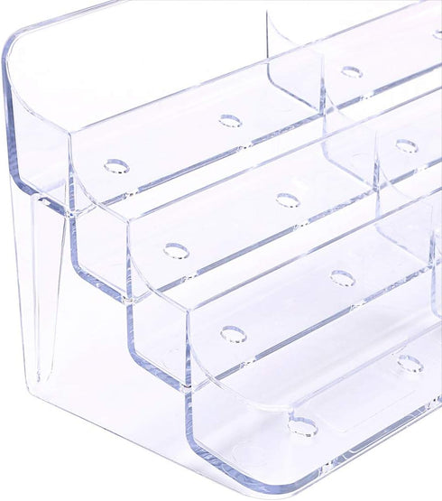 Hipiwe 2pcs 8 Pockets Acrylic Business Card Holder Stand - Clear Desktop Countertop Acrylic Index Card Filling Display