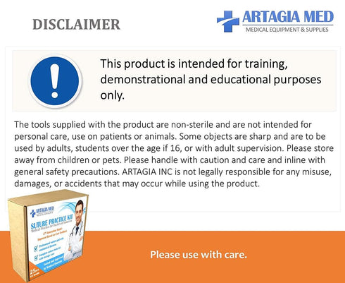 Suture Practice Kit for Medical Students, Includes Large Silicone Pad, Suture Threads, Tool Kit, and Video Course