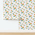 Commercial Grade Wallpaper Swatch - Xylophone Rainbow Colorful Toy Whimsical Childhood Instrument Music Small Scale