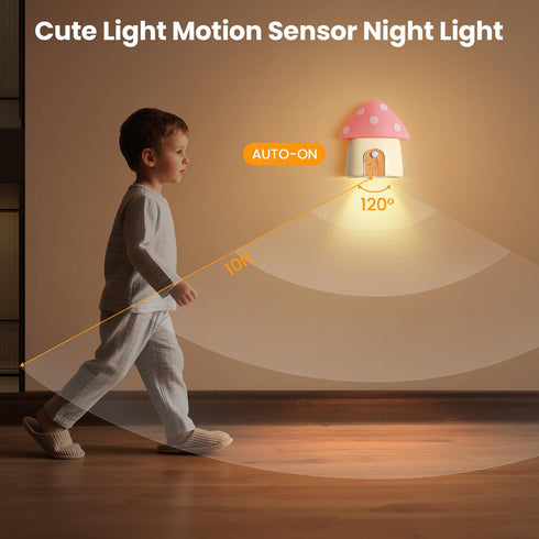 StarryEver 3 3000/4500/6000K Dimmable Mushroom Night Light, Rechargeable Motion Sensor Lights, Color Temperatures