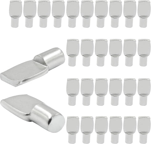 Piutouyar 7mm 30 Closet Shelf Pegs Pins, Pcs Spoon Shape Shelf Support Pins, Metal Cabinet Shelf Bracket Pegs Shelf