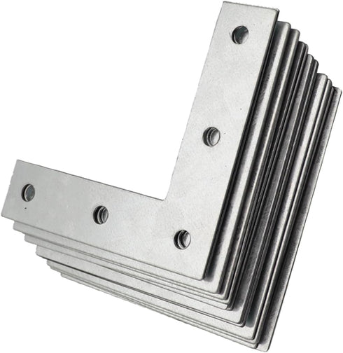 Sipery 20 Pack 4 Inch Silver L Corner Brackets, Repair Mending Corner Braces for Wood, Metal Flat Bracket Braces L