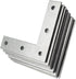 Sipery 20 Pack 4 Inch Silver L Corner Brackets, Repair Mending Corner Braces for Wood, Metal Flat Bracket Braces L