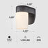 6106700 Dimmable One-Light LED Outdoor Wall Fixture with Dusk to Dawn Sensor, Black Finish with Frosted Opal Glass