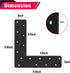 2 Pcs L Shape Flat Bracket, 12"x12" Mending Plate with Black Powder-Coated Right Angle Brackets for Repair