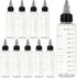 BENECREAT 10PCS 100ml Transparent Plastic Squeeze Bottles with Scale and Black Twist Cap for Liquids