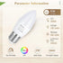 E26 Bulb, 98, 5W E26 Bulb, 3000K, C37 40W Non-dimmable 2 Pack DiCUNO ProOE Eye-Protected LED High CRI Candle Warm White