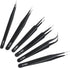6 Pcs Precision Tweezers Set, Premium Non-Magnetic Stainless Steel for Electronics, Craft, Laboratory Work