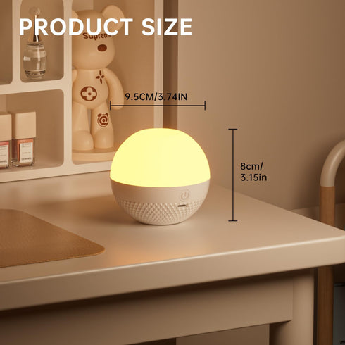 BYSYGLOBE Dimmable 16 5 Night Light, Touch Lamp for Bedroom, RGB Colors, Brightness, Portable Rechargeable Bedside