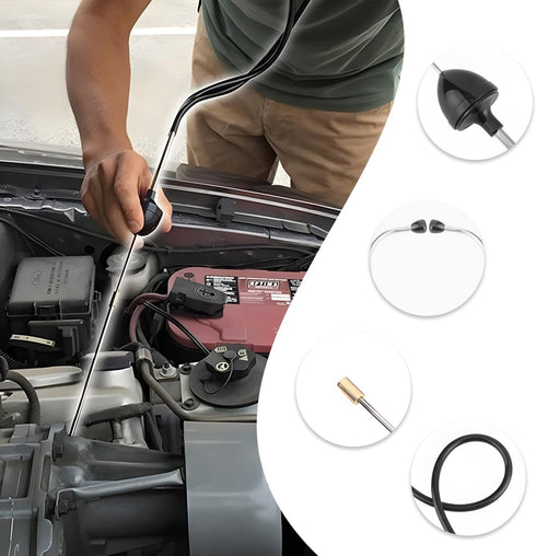 Yourkar Car Engine Mechanics Stethoscope, Stainless Steel Auto Engine Diagnostic Kit Stethoscope, Mechanics Automotive