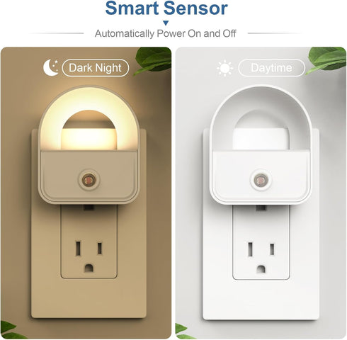 YRWXZYO 6 Pack, LED Night Light Plug into Wall, Nightlights with Smart Dusk toDawn Sensor, Night Light Suitable