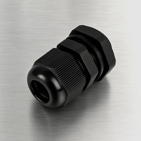 MGI SpeedWare 1/2" NPT Strain Relief Nylon Cord Grip, Black Plastic Grommet 5-Pack