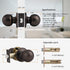 Probrico Oil Rubbed Bronze Ball Passage Door Knobs - Keyless Door Lock