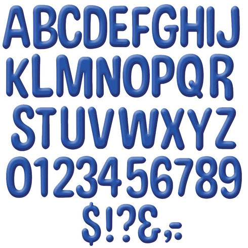 Eureka Blue Alphabet and Numbers Bulletin Board Decorations, 180pcs, 4'' H
