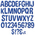 Eureka Blue Alphabet and Numbers Bulletin Board Decorations, 180pcs, 4'' H