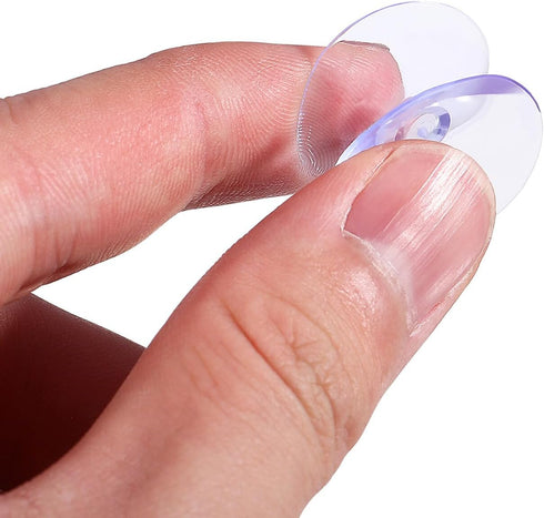 100pcs 10x20mm NUOBESTY Glass Table Top Spacers Dual-Sided Non-Slip Suction Cups Furniture Bumper Pads for Desk