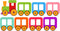 Besttile 5 Inch Bulletin Board Train Cutouts for Birthday Baby Shower Party Decorations