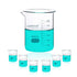 Low Form Graduated Glass Beaker, 6pcs of Vol.600ml, 3.3 Borosilicate Glass Beaker Set, IN-BKL600