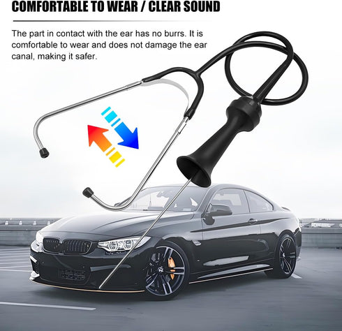 SWPHRT Car Mechanics Stethoscope Kit, Precision Vehicle Engine Diagnostic Hearing Device with Extended Probe