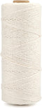 G2PLUS White Cotton Cooking Twine String, 1MM, 656Feet Food Safe Butchers Twine for Tying Meat