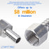 LTWFITTING Stainless Steel 316 Barb Fitting Coupler, 1/2" Hose ID x 1/2" Female NPT (Pack of 5)
