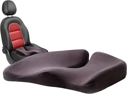 Generic Tailbone Commuting, Support Seat Cushion Thick Memory Foam Pad, Non-Slip Base Design | Relief Pillow for Car