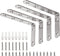 YUMORE L Bracket, 5" x 3", Max Load: 35lb/15KG Heavy Duty Stainless Steel Shelf Support, Pack of 4