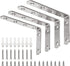 YUMORE L Bracket, 5" x 3", Max Load: 35lb/15KG Heavy Duty Stainless Steel Shelf Support, Pack of 4