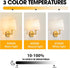Set 10000mAh Dimmable Bulbs, 12 JKEYES Battery Operated Wall Sconces of Two, Gold Cordless Wall Sconce with RGB