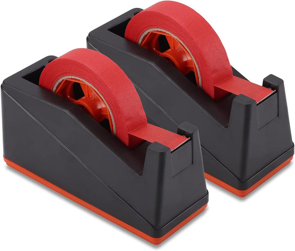 Lichamp 2 Pack Desktop Tape Dispenser Holder - Large 3 inch Core for Various Tapes, 0228BK