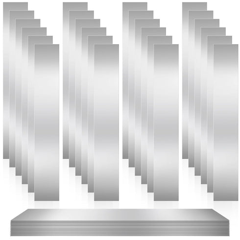 Amylove 24 Pcs 304 Stainless Steel Shim Stock Metal Shims, 1" Width x 6" Length Assortment for Kitchen Trim Gap Filler