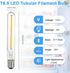 RUB0B0SHOP (4 Pack) T6.5 4W Bulbs Bulb 120V4WE17 LED Tube Light for Exit Sign Light, Refrigerator, Freezer Light Base