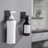 MOTOULAX Bottle Dispenser Holder, Stainless Steel Hand Sanitizer Hanging Rack, Wall Mounted Pump, Hand Holder, Adhesive