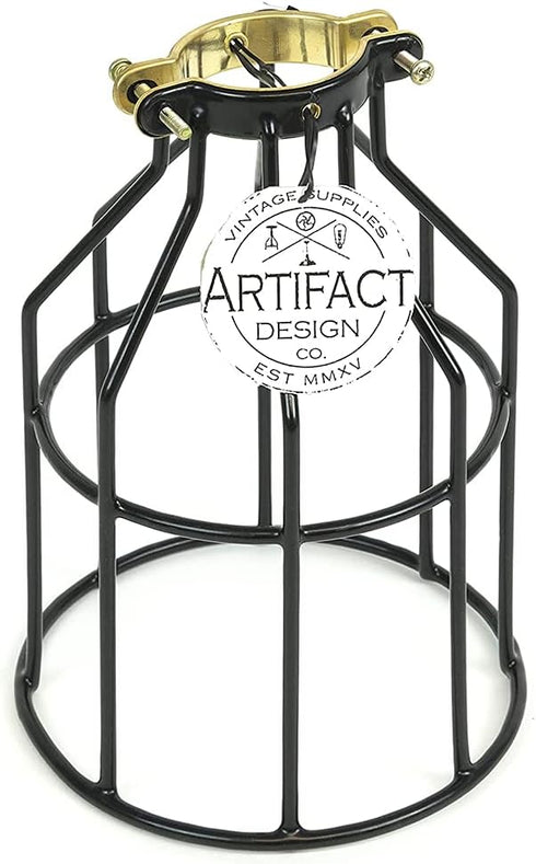 Set 2 Rustic State of Industrial Vintage Style | DIY Farmhouse Metal Wire Cage for Hanging Pendant Lighting | Light