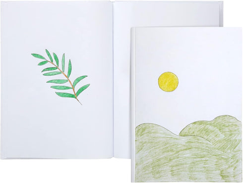 Paper Junkie 3 Pack Hardcover Books for Kids, Unlined Sketchbook Journal, 18 Sheets / 36 Pages (7 x 10 In)
