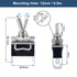 2pcs Waterproof ON/Off Rocker Toggle Switch 30A 12VDC/20A 120VAC SPST 2Pin Electric Pull Push Switch with Pre-Wired