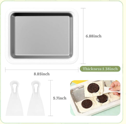 EL EastLane 2 Ice Cream Roller Maker Kit with a Bear Bowl and Scrapers, Instant Rolled Ice Cream Tray Freezy Bake at