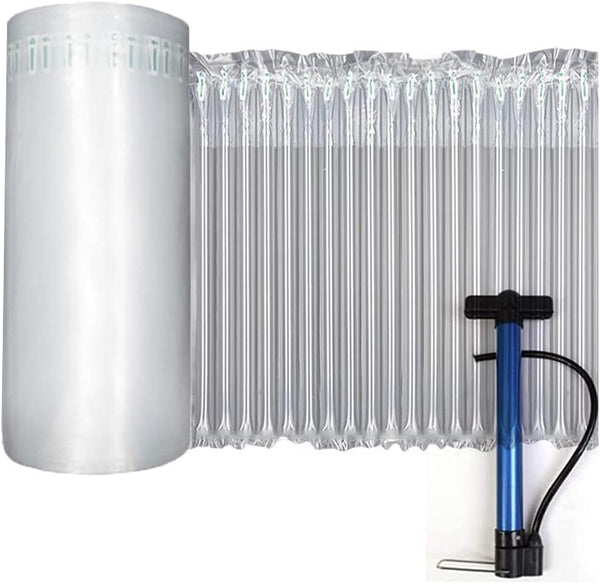 Bubble Cushioning Wrap Roll, 12 inch x 144 Feet, Large Bubble Inflatable Air Pillow Column Wrap for Packing and Moving
